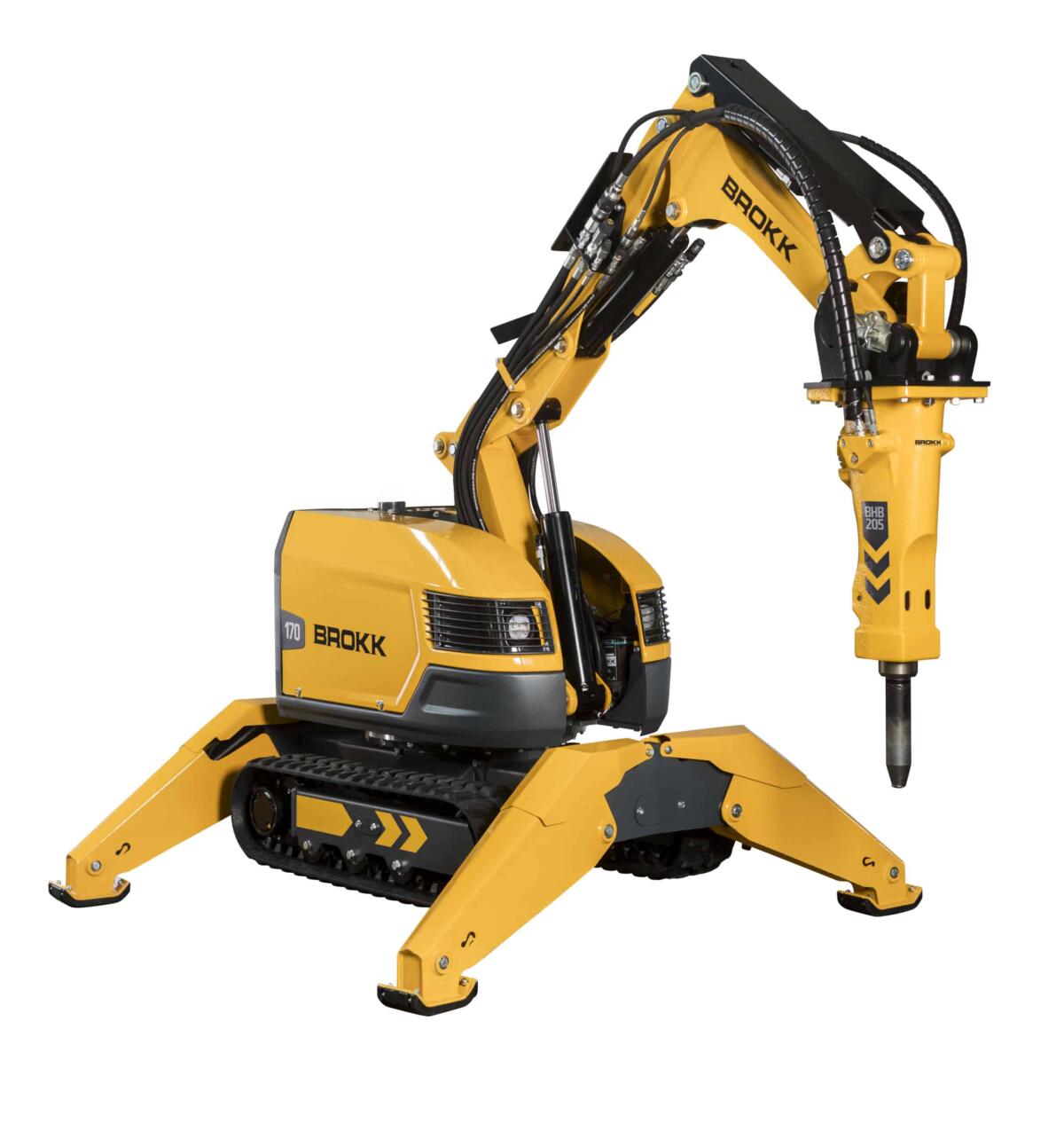 Brokk 170 Demolition Robot with BHB205 Hammer - 24KW