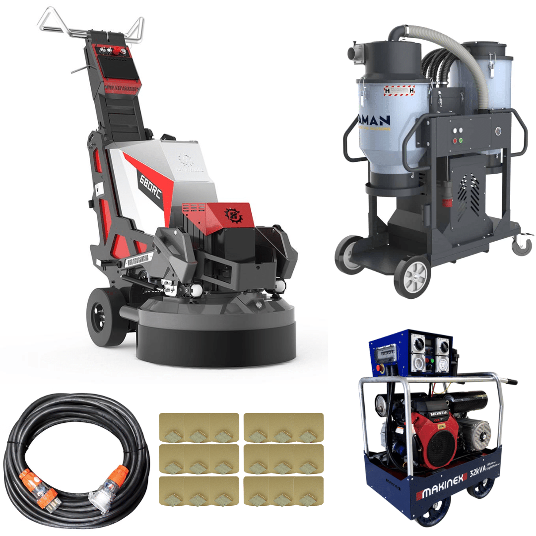 HTG680 Remote Control Grinder Package - Large Scale Grinding & Polishing