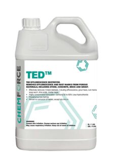 Chemforce TED (5L): The Efflorescence Destroyer,  Removes Effloresence, dried grout & concrete